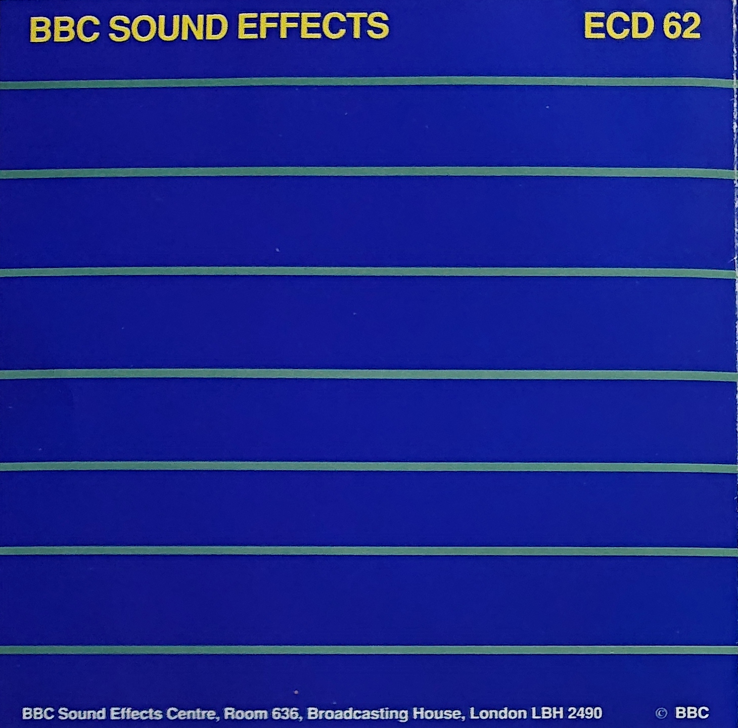 Middle of cover of ECD 62